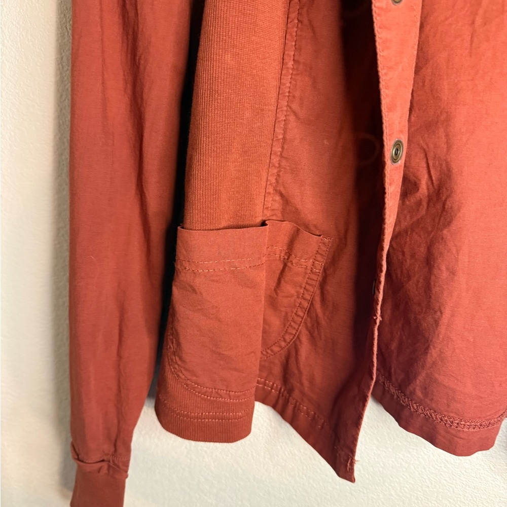 XCVI Lightweight Button-Front Jacket in Rust - Picture 5 of 6
